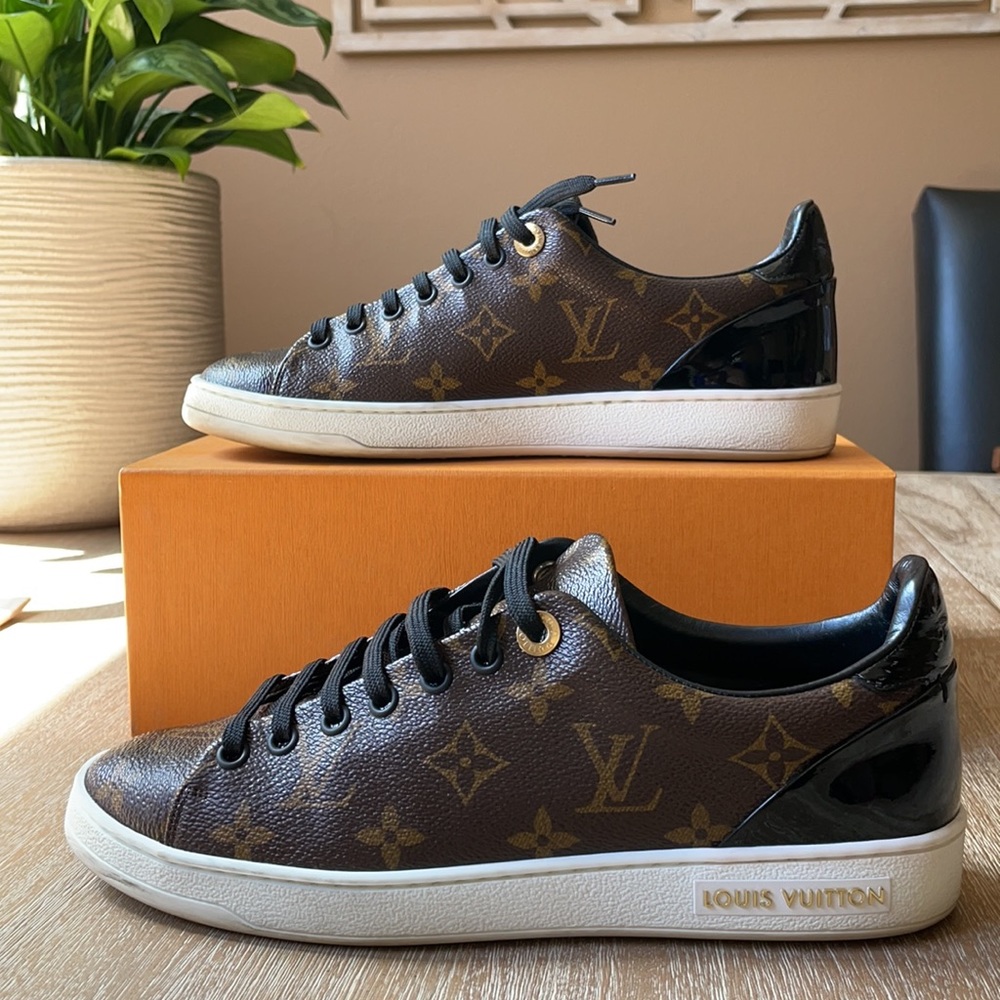 Louis Vuitton Frontrow Logo Sneakers Size 38 - Picture 4 of 16